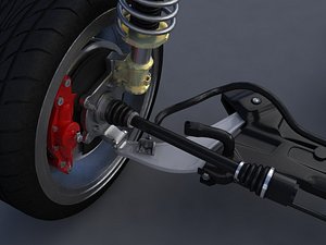 suspension mitsubishi evo x 3d model