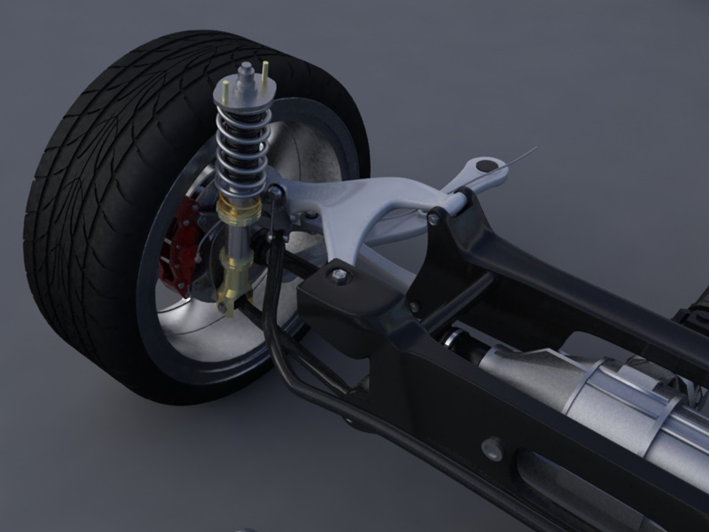Suspension Mitsubishi Evo X 3d Model