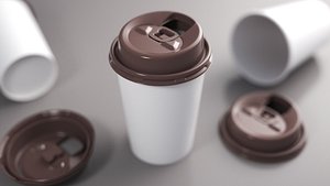 Paper cup coffee 3D model