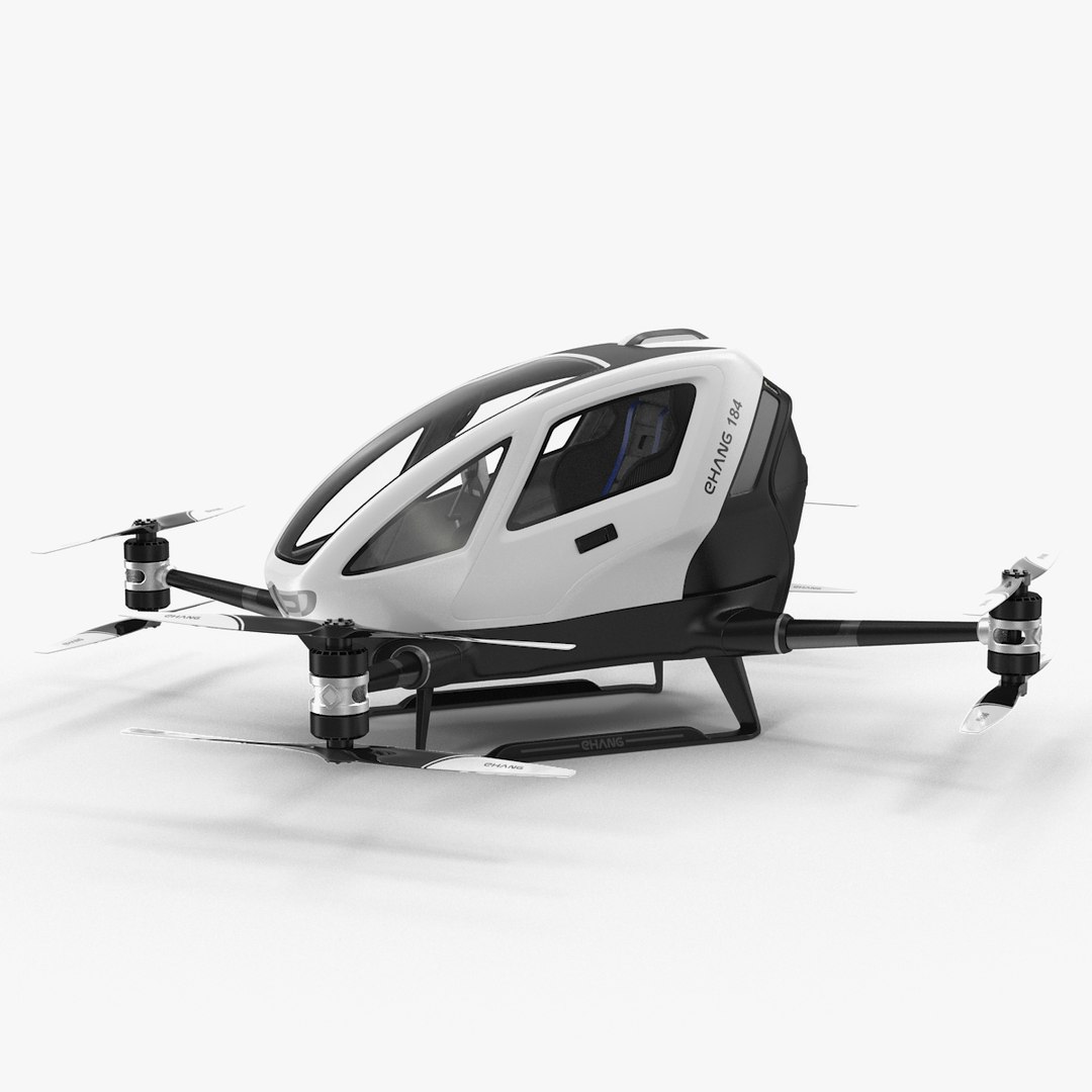 Autonomous Aerial Vehicle Ehang 184 3D model preview