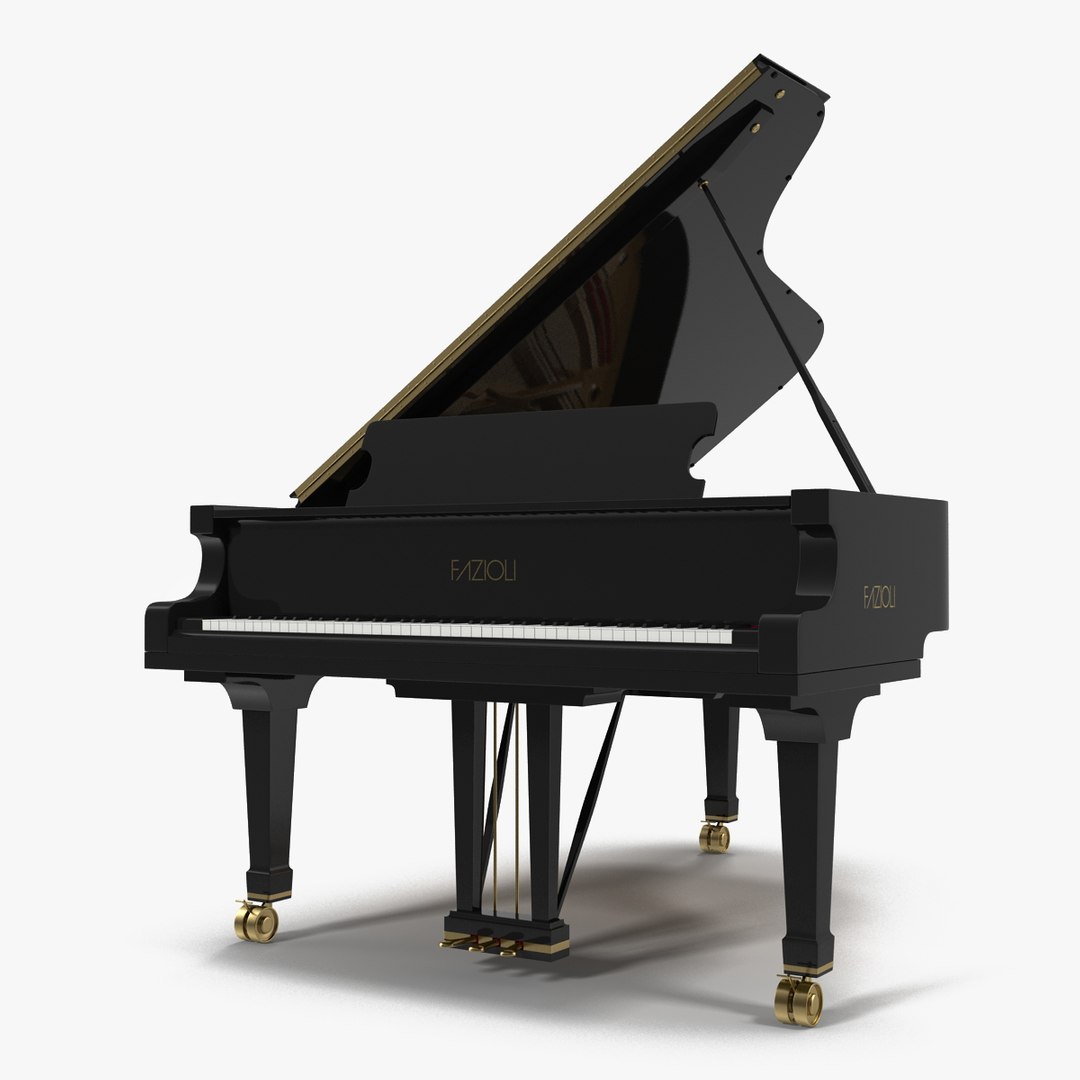 Grand Piano Fazioli 3D model preview