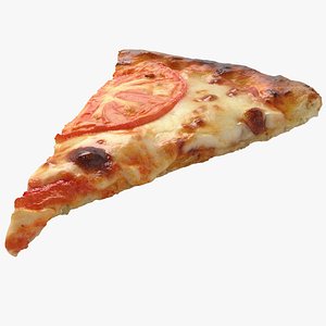 3D Realistic Pizza Piece 1