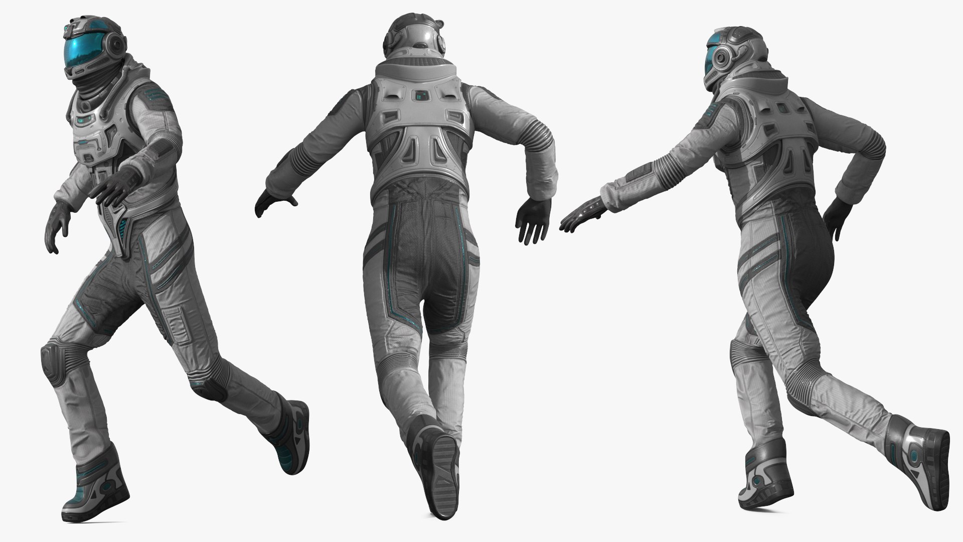 Running Futuristic Astronaut With Visor 3D Model - TurboSquid 2396124