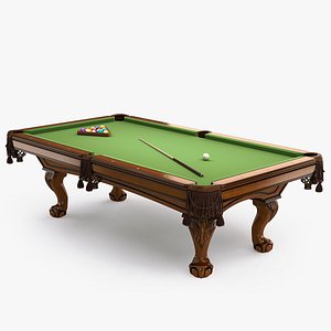 3D pool table 8ft classic model