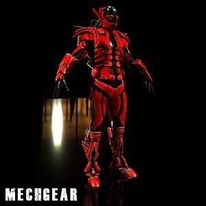 mech character futuristic 3d model