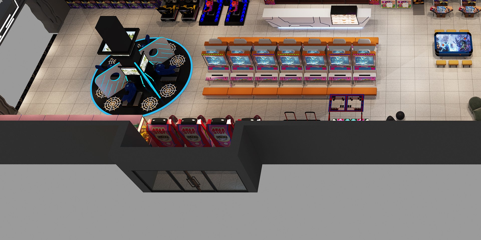 3D model Modern Entertainment Game Hall Model - TurboSquid 2056085