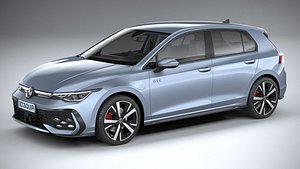 3D model Volkswagen Golf GTE 2024