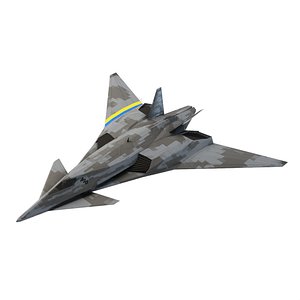 3D I-19 Ravenclaw concept stealth fighter jet model