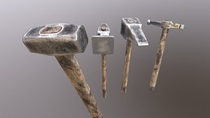 3D model blacksmith tongs VR / AR / low-poly