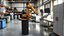 Industrial Robot Arm Kuka KR 60-4 on Stand Rigged