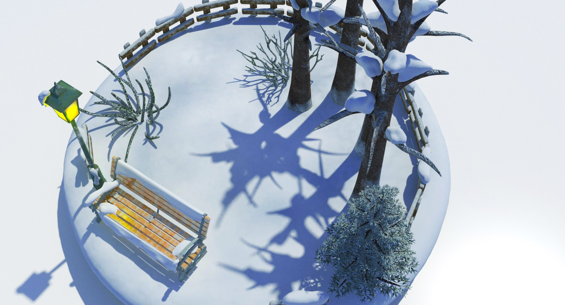 3D Model Snowscape Christmas T - TurboSquid 1339680