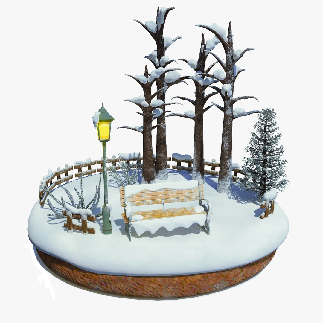 3D Model Snowscape Christmas T - TurboSquid 1339680
