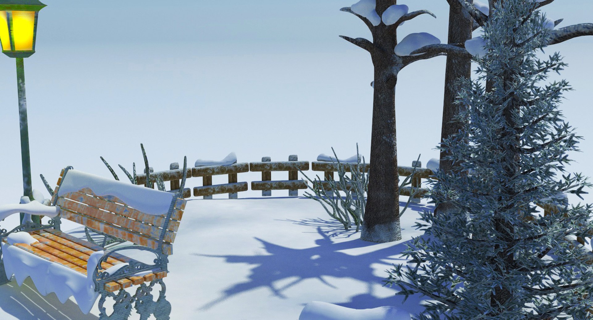 3D Model Snowscape Christmas T - TurboSquid 1339680