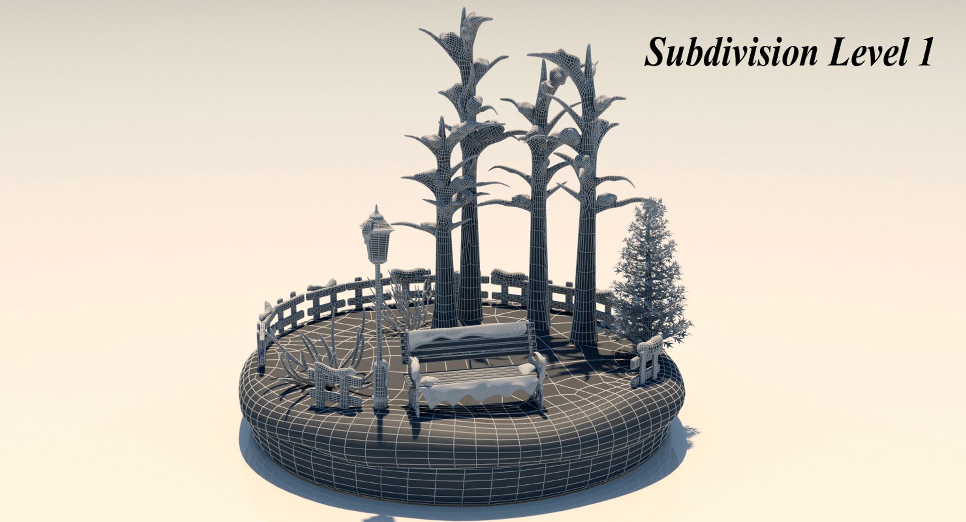 3D Model Snowscape Christmas T - TurboSquid 1339680