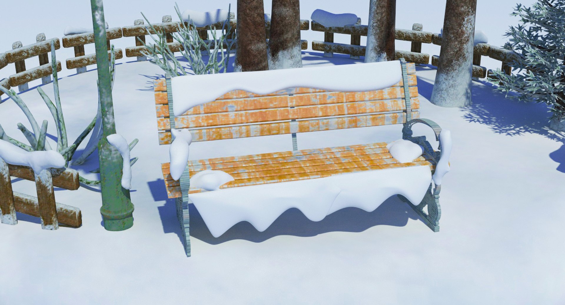 3D Model Snowscape Christmas T - TurboSquid 1339680