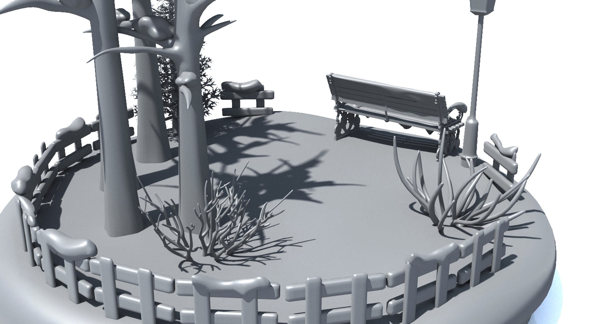 3D Model Snowscape Christmas T - TurboSquid 1339680