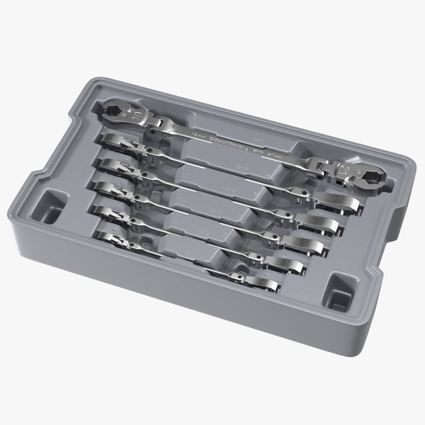 Ratcheting Flex Flare Nut Wrench Set 3D 모델 TurboSquid 1966189