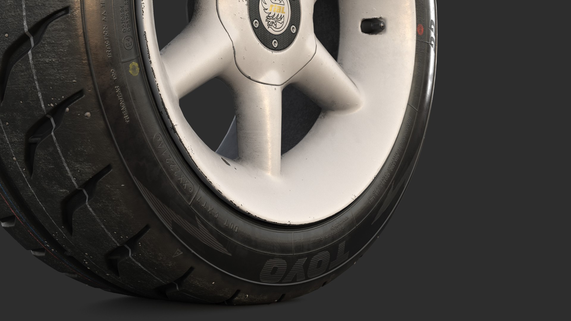 Rim RIAL RS85 And Tire TOYO Proxes R888 3D - TurboSquid 2290168