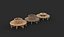 3D-Modell eines Holzbanksets