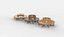 3D-Modell eines Holzbanksets