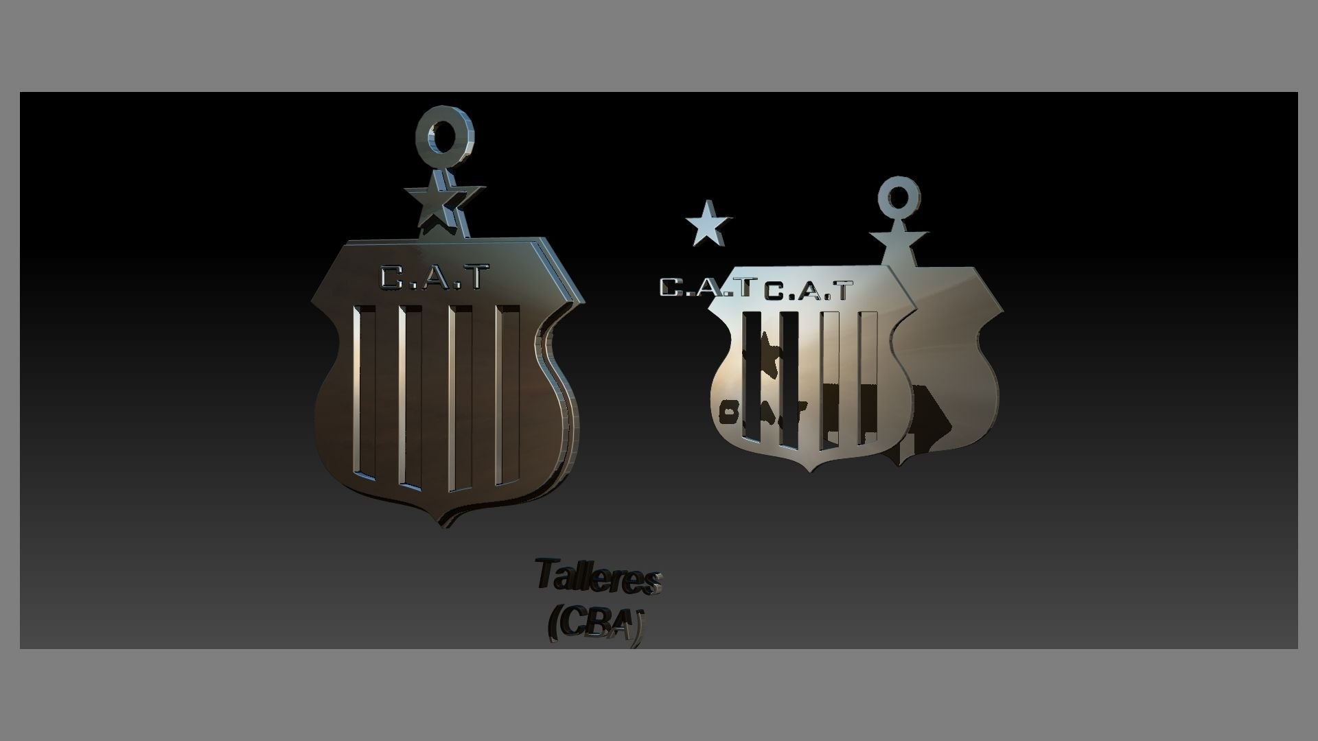 Talleres CBA Coaster And Keychan Printable And PBR 3D - TurboSquid 2220426