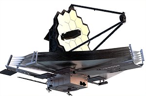 3D jamesweb space telescope hubble