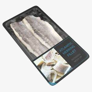 3D Herring fillet in packaging