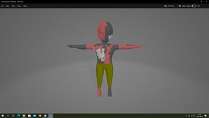 3D Zombie Enemy Yellow