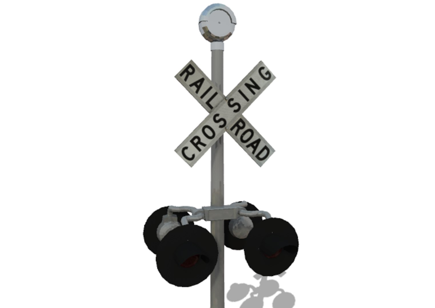 3d Model Railroad Crossing Signal