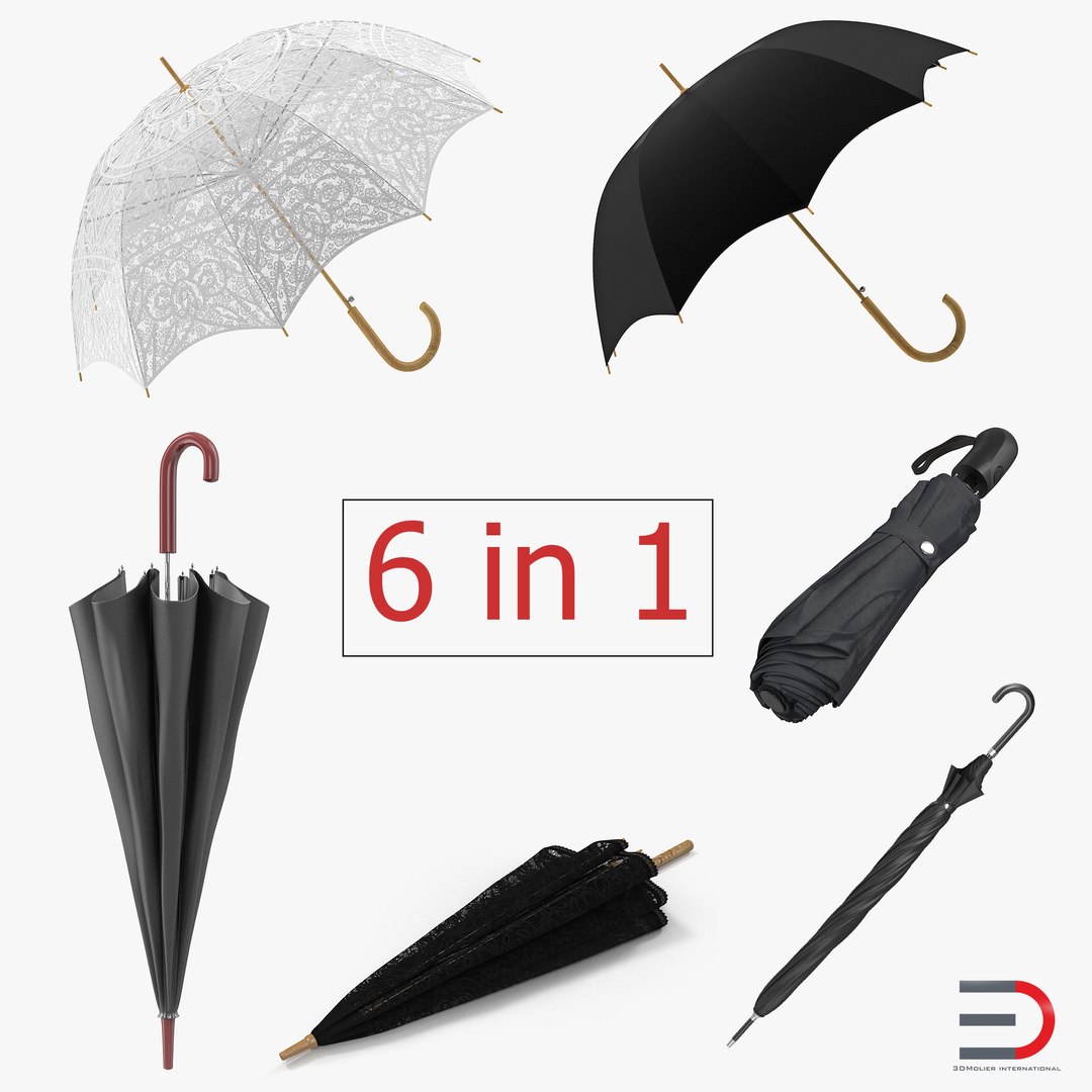 Umbrellas Collection 3 3D model preview