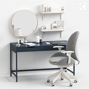 Women's dressing table and workplace model