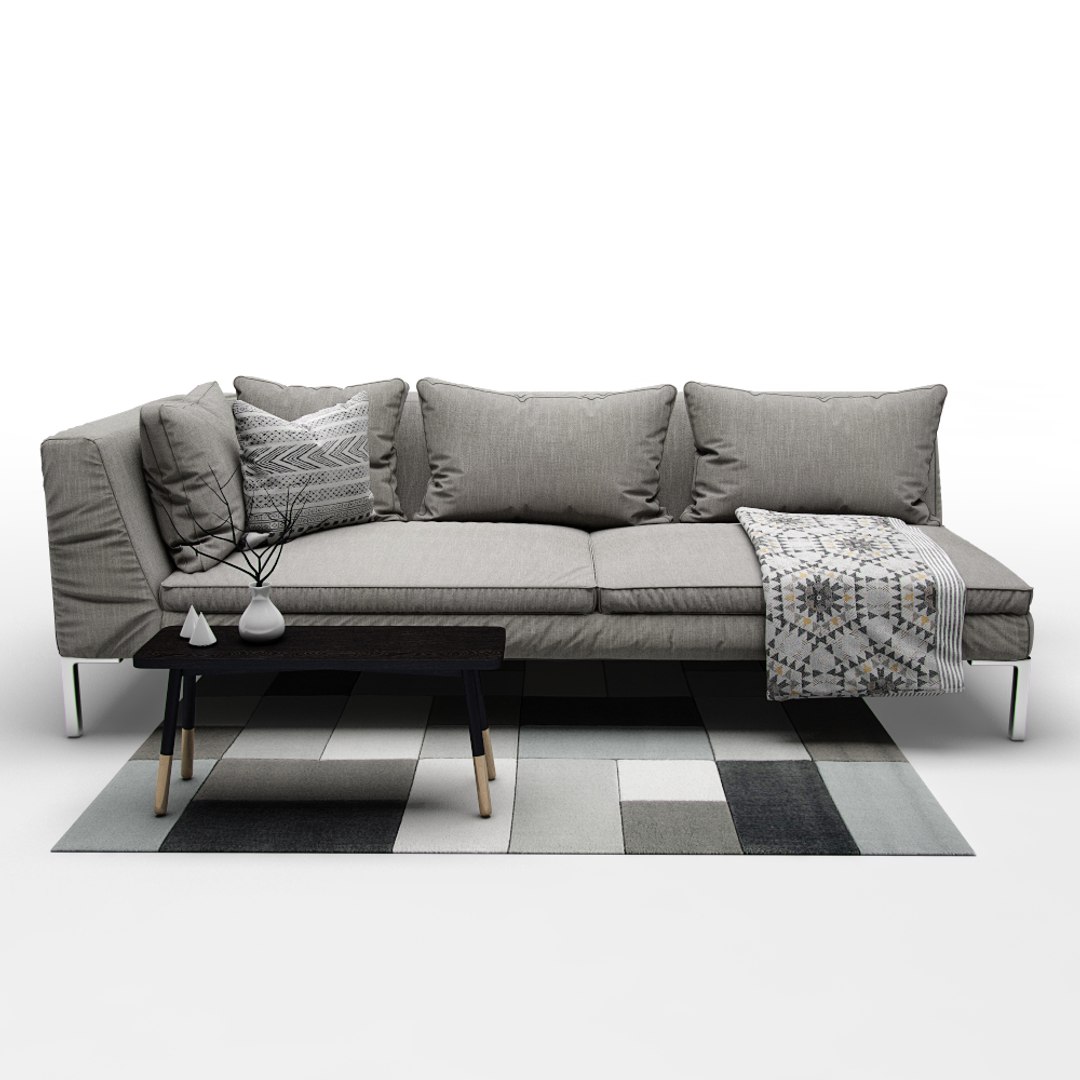 3d Sofa B Italia Charles Model