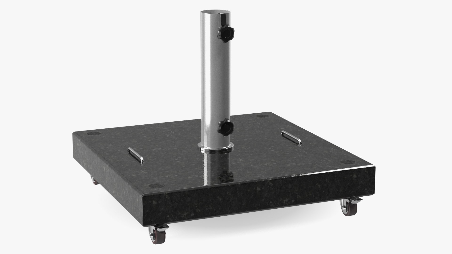 Wheeled Dark Granite Base 3D model preview
