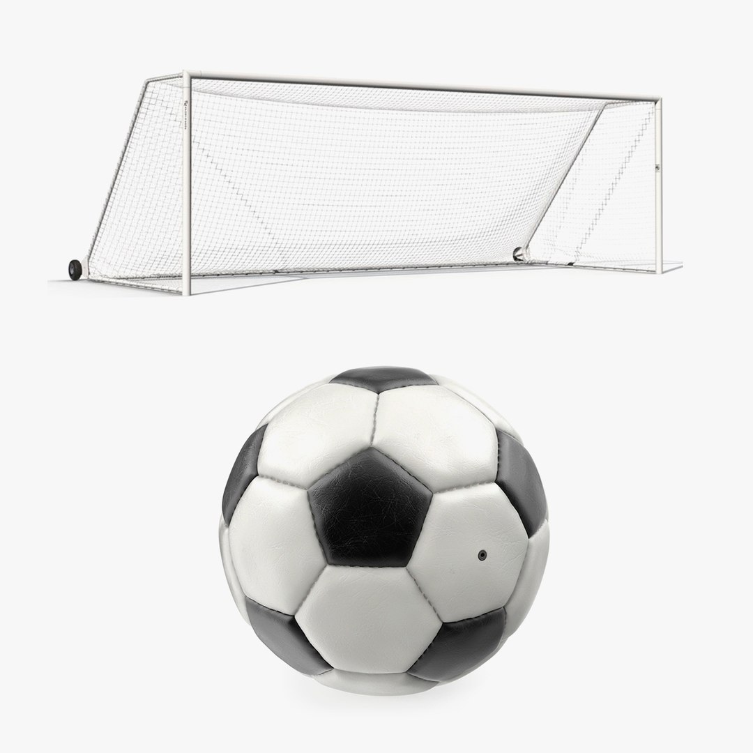 Soccer Goal and Ball Collection 3D model preview