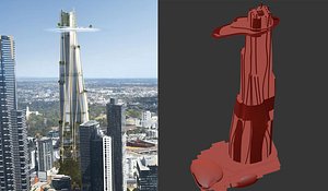 3D Urban Tree Skyscrapers