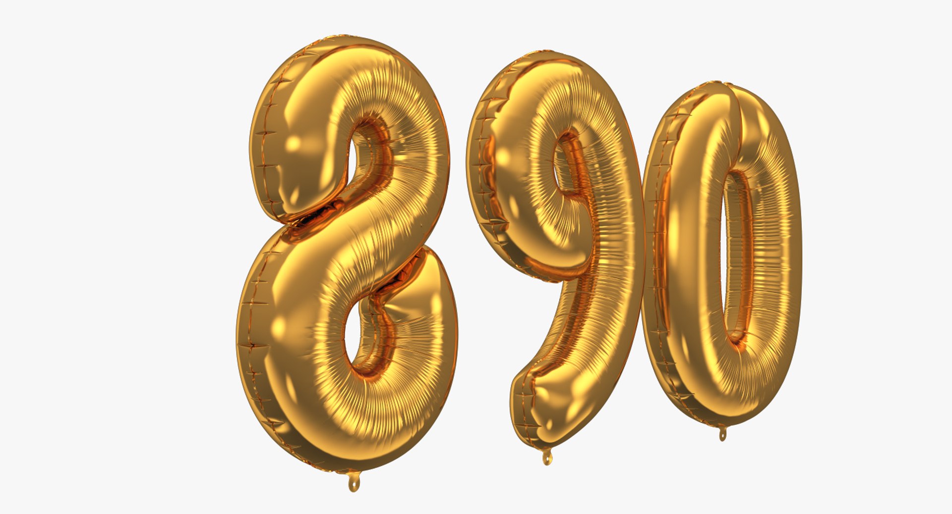 3D Number Balloons - TurboSquid 1301657