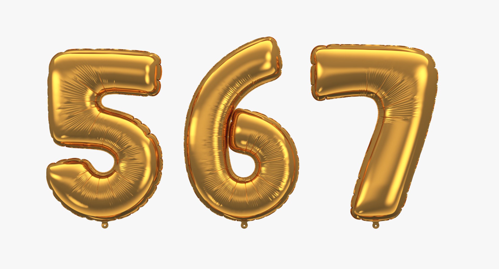 3D Number Balloons - TurboSquid 1301657