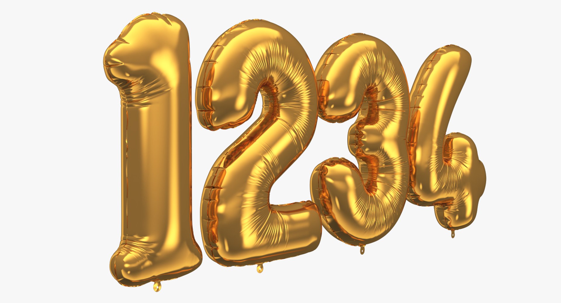 3D Number Balloons - TurboSquid 1301657