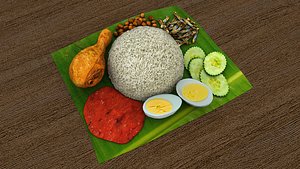 Nasi Lemak Malay Rice