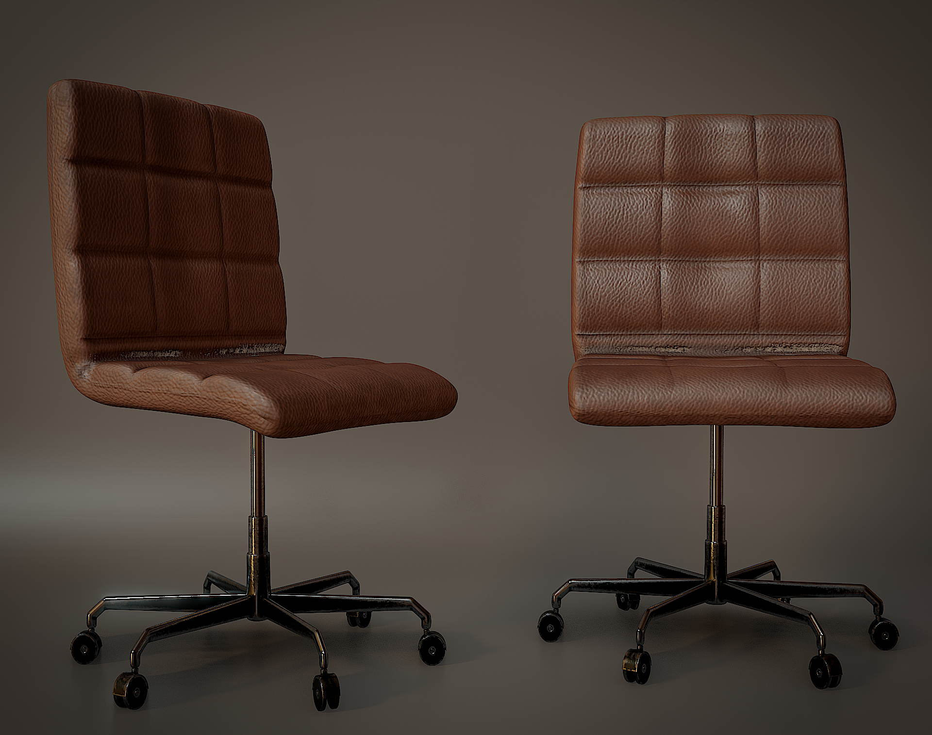 3D office old chair model TurboSquid 1712489