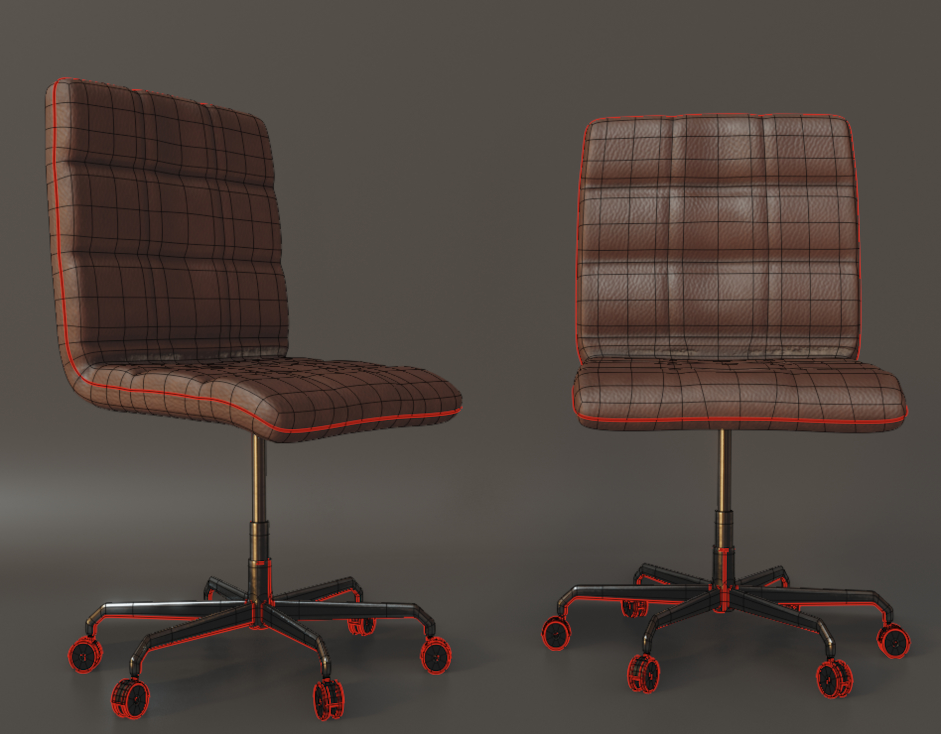 3D office old chair model TurboSquid 1712489
