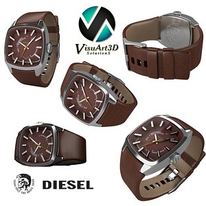 3d model diesel mens watches
