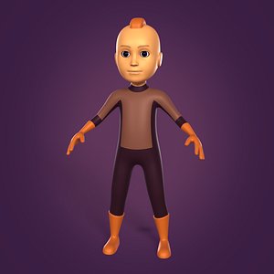 3D FK-IK Rigged Character