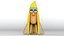 Modelo 3d de personagem de desenho animado de banana e 3dPrint