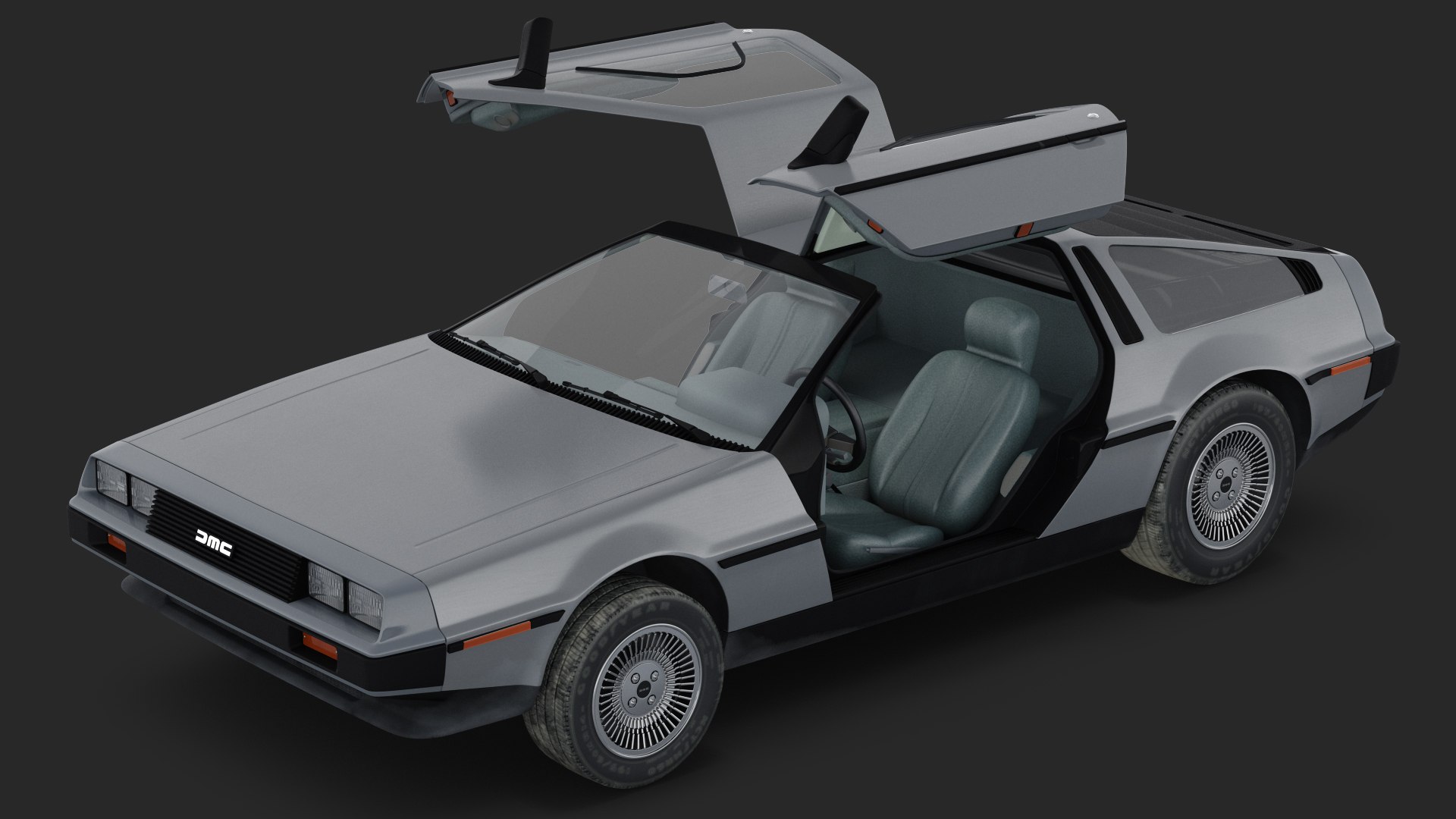 3D delorean dmc-12 rigged dmc model - TurboSquid 1528496