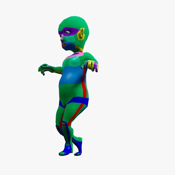 Baby child base mesh mime dwarf cartoon Chibi character 3D model