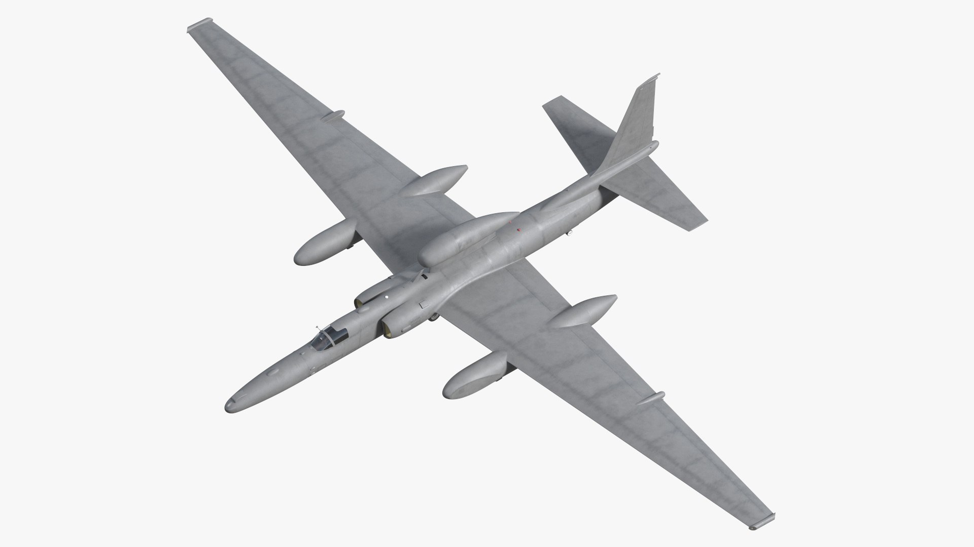 Reconnaissance Aircraft Grey Rigged for Maya 3D model preview