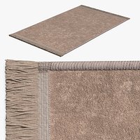 Minimalist Border Rug Cotton Beige