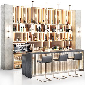 3D Cafe Bar 12 model