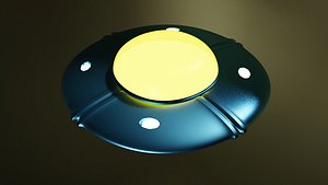 3D ufo flying saucer model